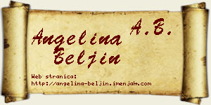 Angelina Beljin vizit kartica